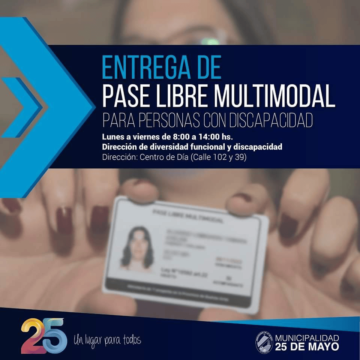 Ya está el Pase Libre Multimodal para personas con discapacidad