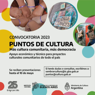 Abrió la IX convocatoria 2023 de puntos de cultura