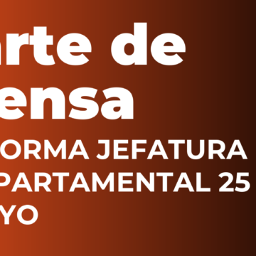 INFORMA JEFATURA DEPARTAMENTAL 25 DE MAYO