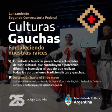 Comenzó la inscripción para la segunda convocatoria de Culturas Gauchas