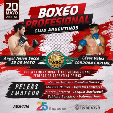 20 de mayo: Jornada de Boxeo profesional en el Club Argentinos