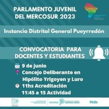 Mar del Plata: Comienza la instancia distrital del Parlamento Juvenil del Mercosur