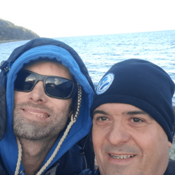 El bragadense Gastón Faccio nadó en el Beagle con agua a 3,5 grados