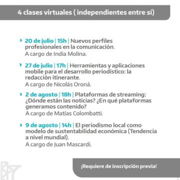 Provincia abre ciclo de capacitaciones para periodistas