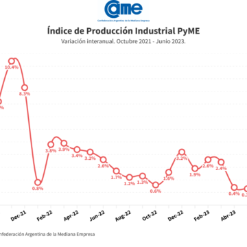 Economía: La industria pyme se retrajo 0,6% anual en junio