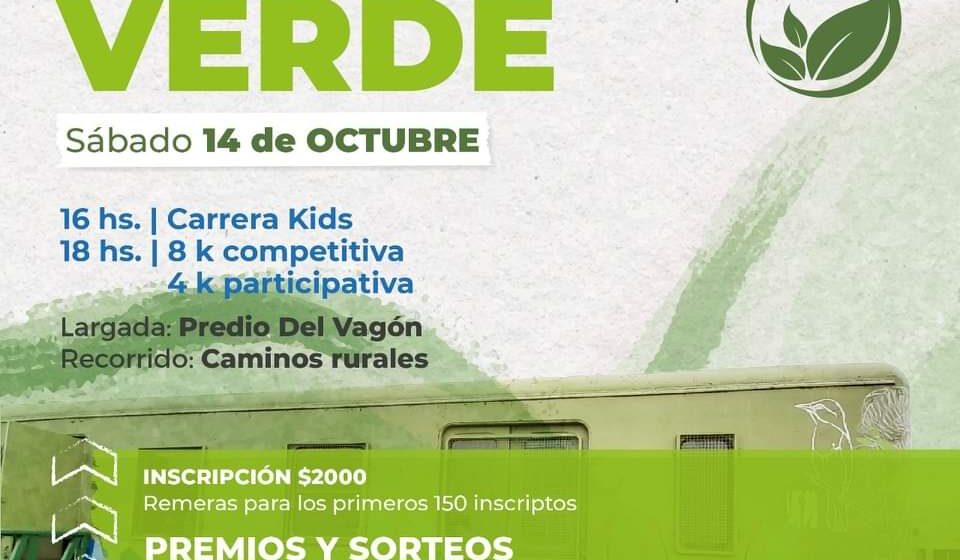 La Municipalidad y la Agrupación Veinticinqueña de Atletismo invitan a los 8K Verde que se realizarán el sábado 14 de octubre.