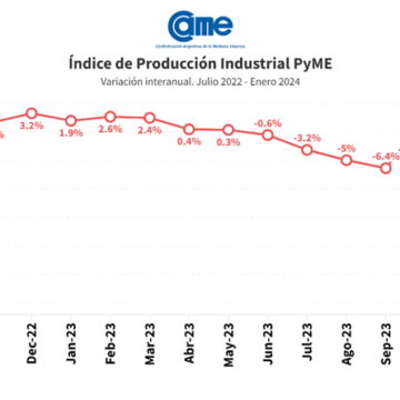 Alarmante dato: La industria pyme cae 30% anual en el primer mes de 2024