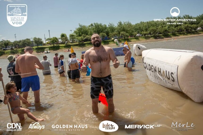 Nicolás Viceconte nadó los 20 k de San Padro en el Circuito Owa: “hice patria”, dijo