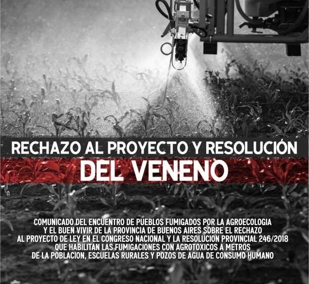 Comunicado: rechazo al proyecto y resolución del veneno