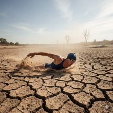 sequía y natación travesia agua pampam