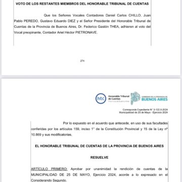 Por unanimidad, la gestión de Egüen fue aprobada por el tribunal de cuentas