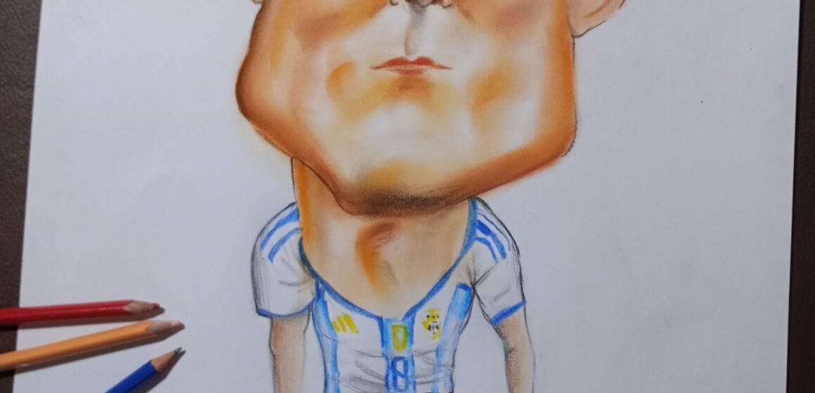 El artista veinticinqueño Luciano Bomtempo presentó un retrato del futbolista Valentín "Colo" Barco