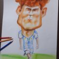 El artista veinticinqueño Luciano Bomtempo presentó un retrato del futbolista Valentín "Colo" Barco