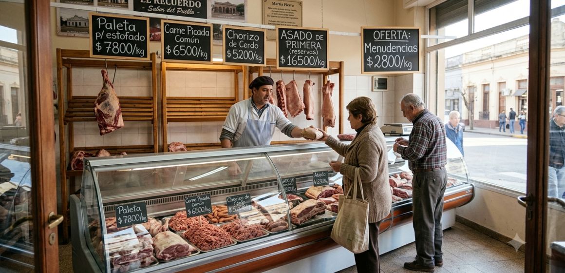 la caída de la carne vacuna contada desde el centro de 25 de Mayo
