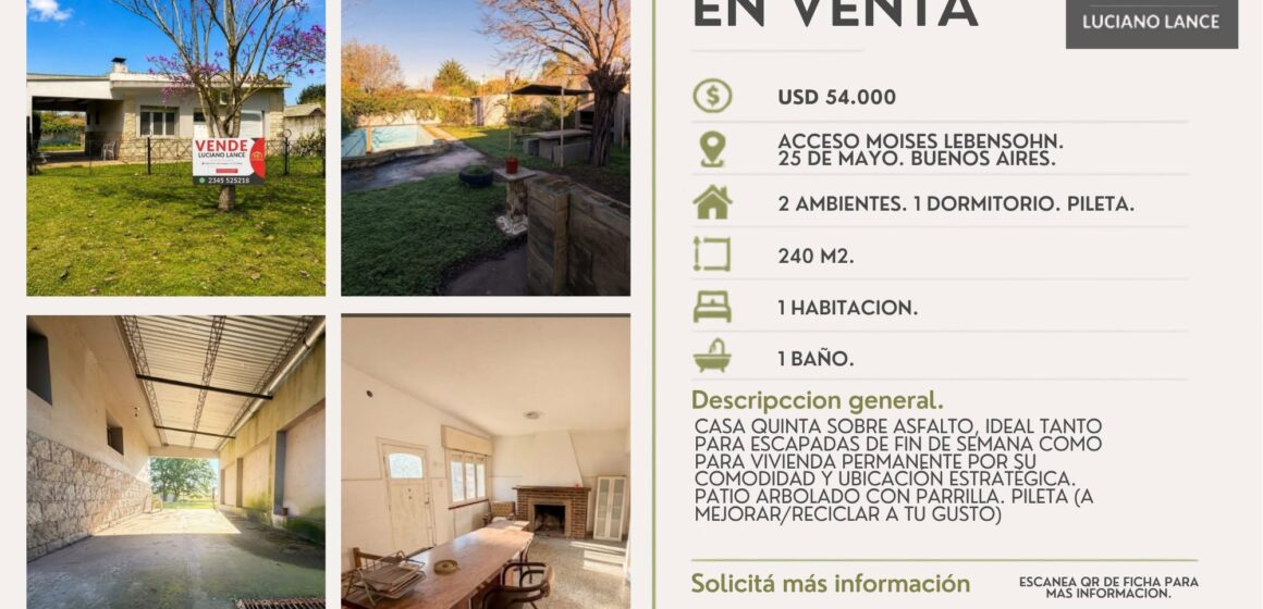Mil Uno Propiedades potencia su presencia inmobiliaria conectando 25 de Mayo con la Ciudad de Buenos Aires
