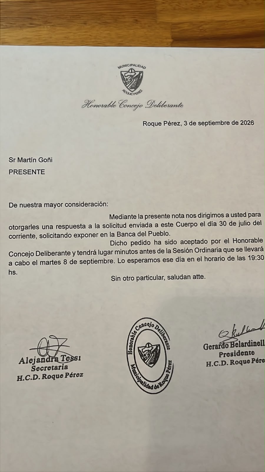 Avanza el proyecto para que una calle de Roque Pérez lleve el nombre de Julio Ricardo Villa