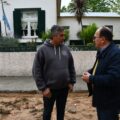 Con la presencia del intendente Salomón llevaron adelante construcción de vereda frente a la escuela 14 de Álvarez de Toledo